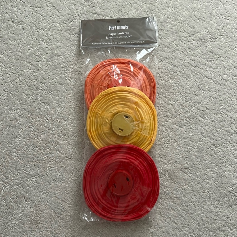 Three color beautiful lanterns from Pier 1